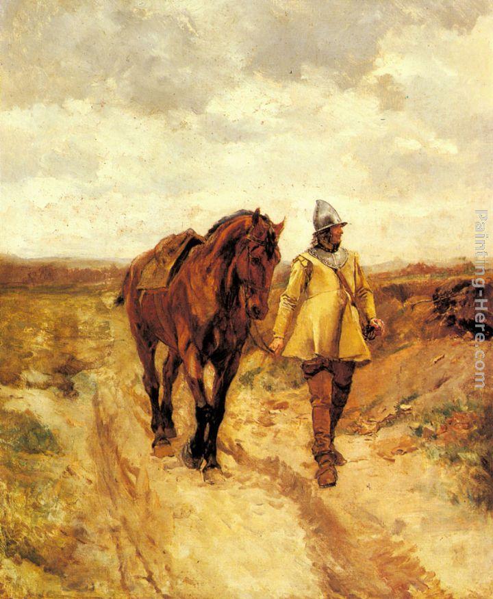 Jean-Louis Ernest Meissonier Un Homme d'armes et son cheval
